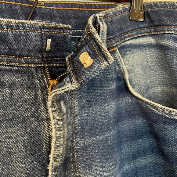 Wrangler Mens Classic Straight Jeans Blue Whiskered Pockets Denim 34 x 30 - Picture 8 of 11